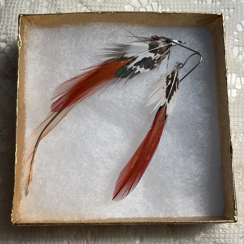 Handmade Pheasant Feather Earrings